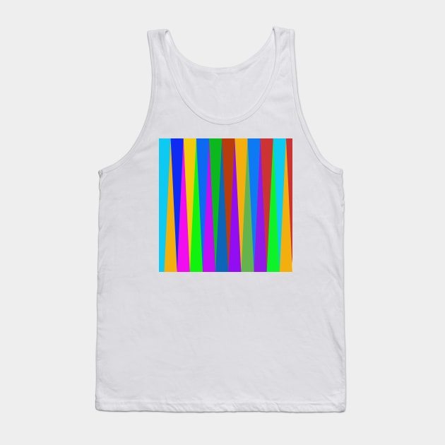 Striped colored columns background Tank Top by ikshvaku